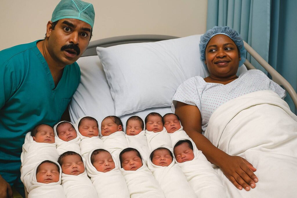 Woman Gives Birth to 11 Babies at Once – Doctors Shocked