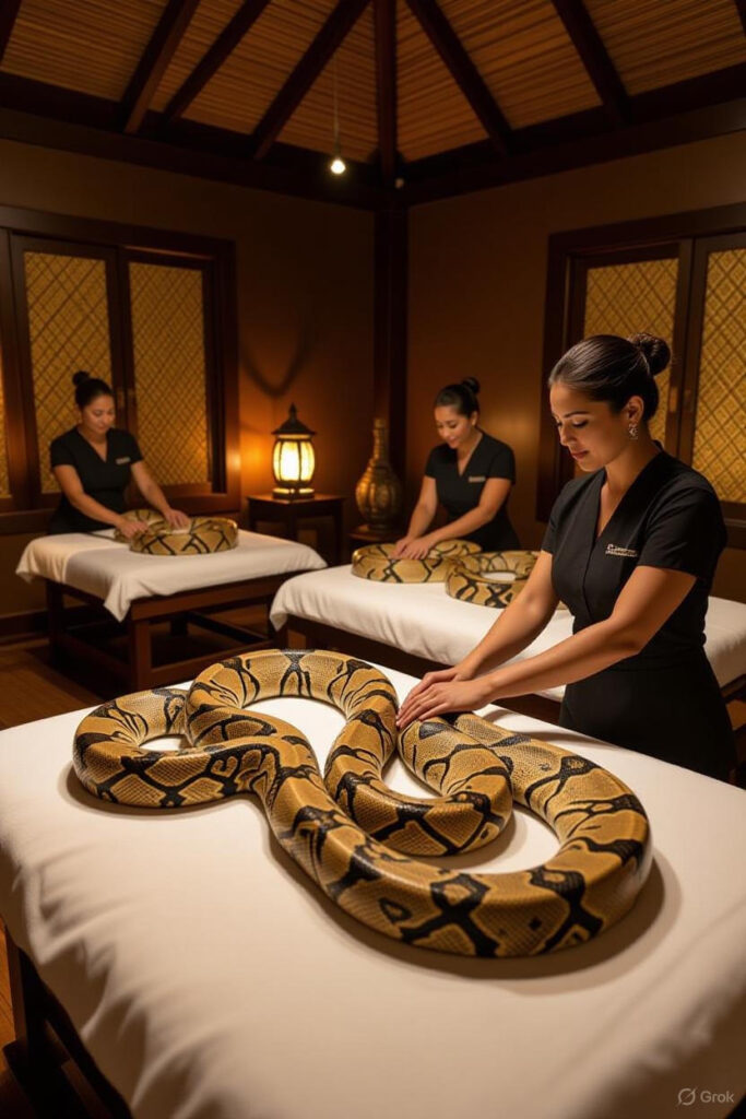 Snake massage In indonesia